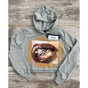Women’s Hooded Sweatshirt Lips Size Med